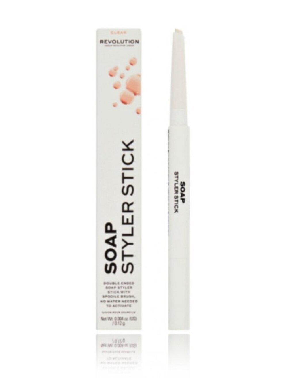 Makeup Revolution Soap Styler Stick Clear Brow & Hair Styling Wax 0.004oz